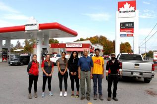 Sharbot Lake Genral Store crew: Jessica, Sabrina, Jasmeen Basra, Jaskirn Basra, Basra, Dave Basra, Brent.